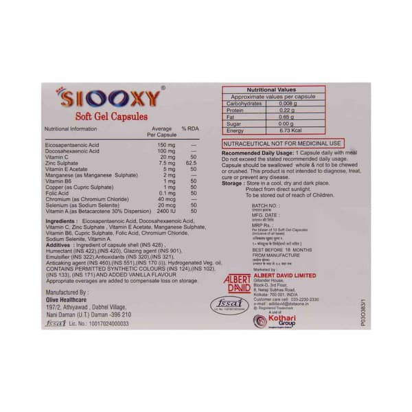 New Siooxy Strip Of 10 Capsules