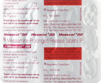 Mesacol Od Strip Of 15 Tablets