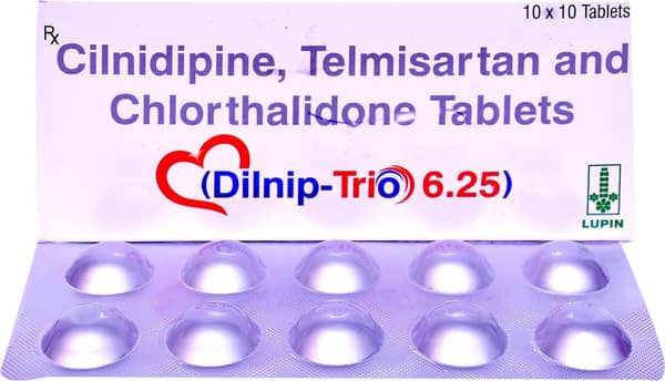 Dilnip Trio 6.25mg Strip Of 10 Tablets