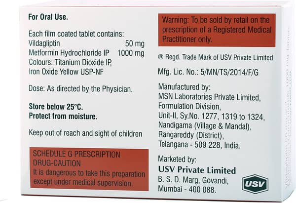 Jalra M 50mg/1gm Strip Of 15 Tablets