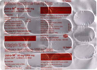 Jalra M 50mg/1gm Strip Of 15 Tablets