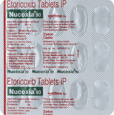 Nucoxia 90mg Strip Of 15 Tablets