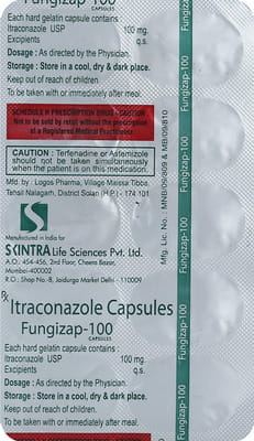 Fungizap 100mg Strip Of 10 Capsules