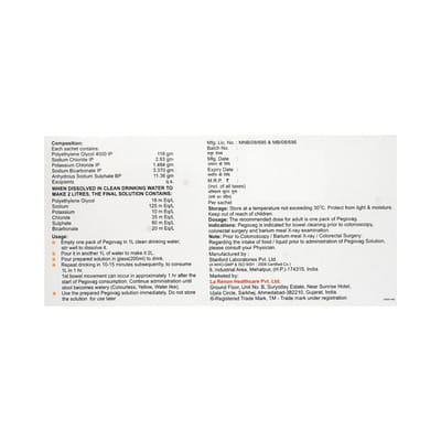 Pegovag Lemon Flavour Sachet 137.90gm