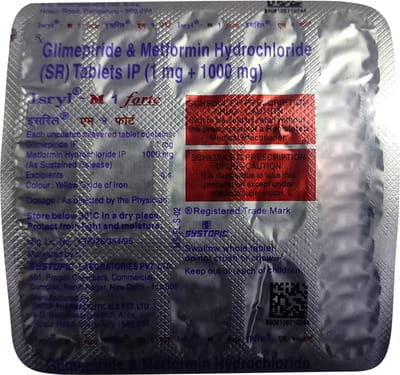 Isryl M 1 Forte Strip Of 15 Tablets