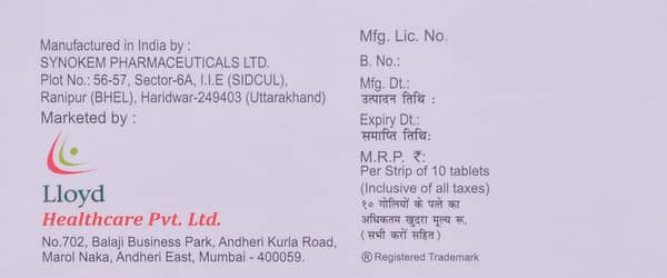 Zilzox Ch 40/12.5mg Strip Of 10 Tablets