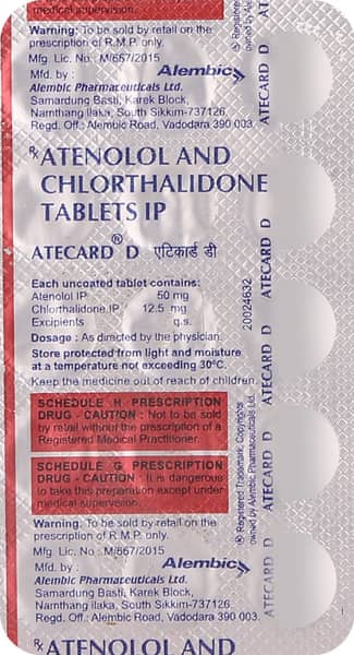 Atecard D Strip Of 15 Tablets