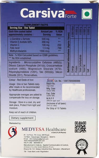 Carsiva Forte Strip Of 10 Tablets
