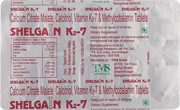 Shelgain K2 7 Strip Of 10 Tablets