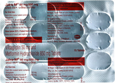 Jalra M 50mg/850mg Strip Of 15 Tablets