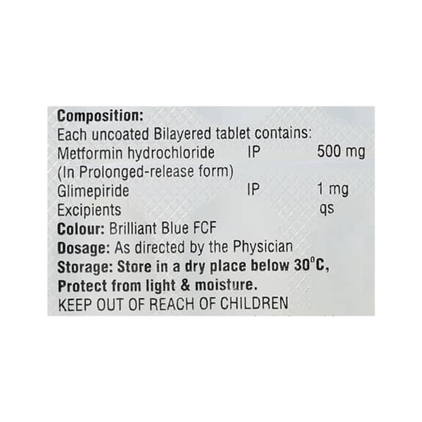 Glimcare M 1 Strip Of 14 Tablets