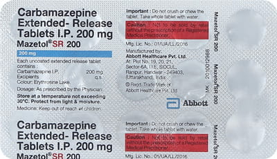 Mazetol Sr 200mg Strip Of 15 Tablets