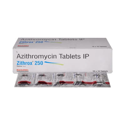Zithrox 250mg Strip Of 10 Tablets