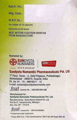 Superflora Gg Strip Of 10 Capsules