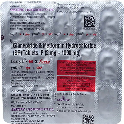 Isryl M 2mg Forte Strip Of 15 Tablets