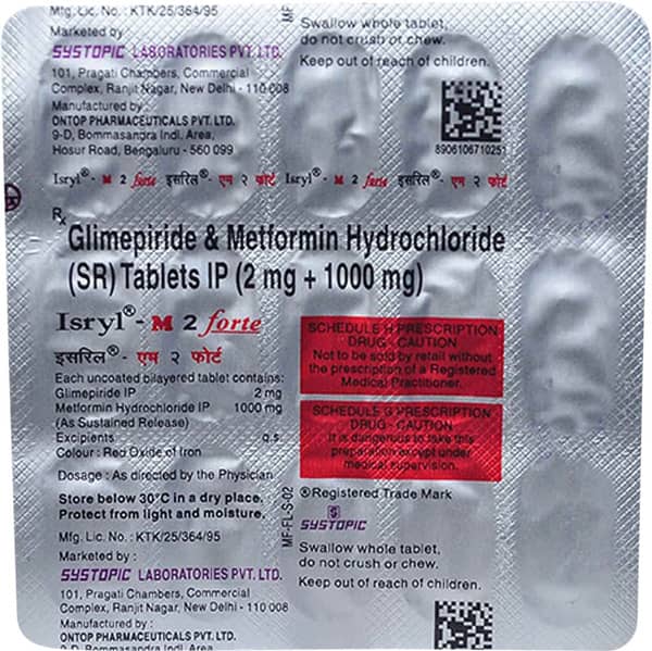 Isryl M 2mg Forte Strip Of 15 Tablets