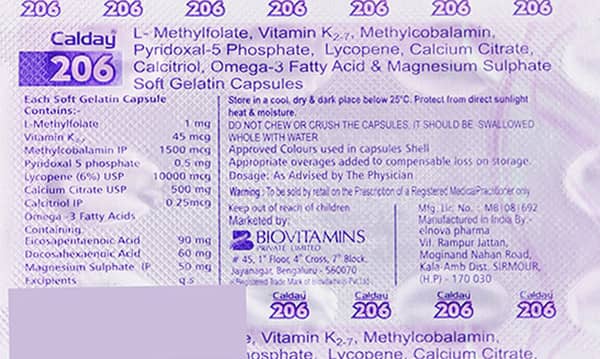 Calday 206 Strip Of 10 Softgel Capsules