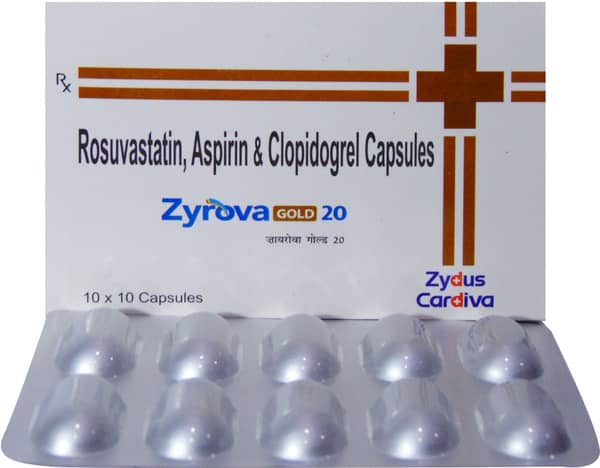 Zyrova Gold 20mg Strip Of 10 Capsules