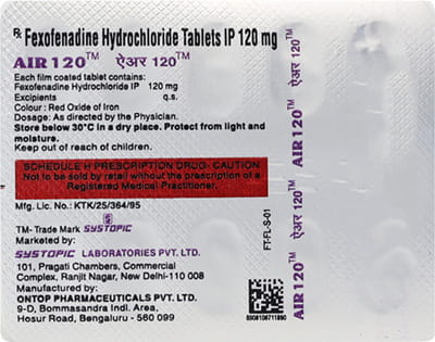 Air 120 Strip Of 10 Tablets