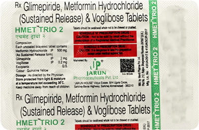 Hmet Trio 2/0.2/500mg Strip Of 10 Tablets