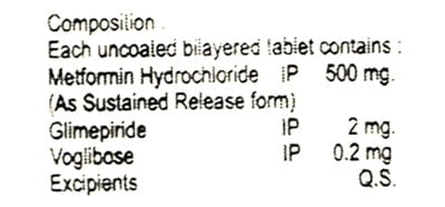 Hmet Trio 2/0.2/500mg Strip Of 10 Tablets
