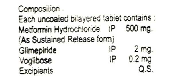 Hmet Trio 2/0.2/500mg Strip Of 10 Tablets