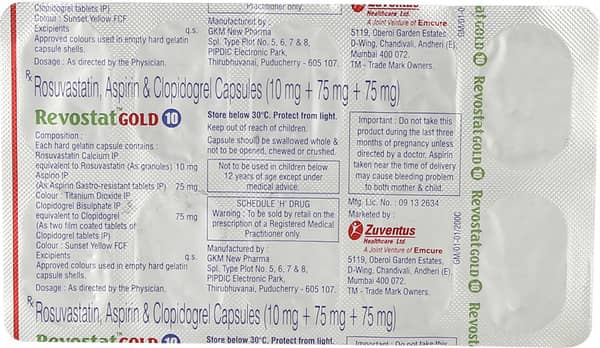 Revostat Gold 10mg Strip Of 10 Capsules