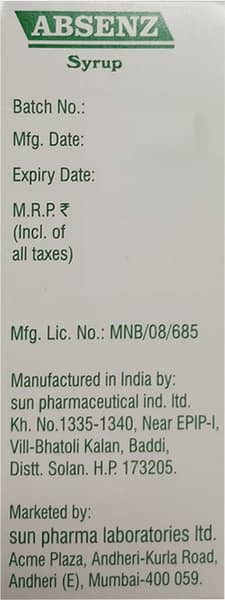 Absenz 250mg Bottle Of 100ml Solution