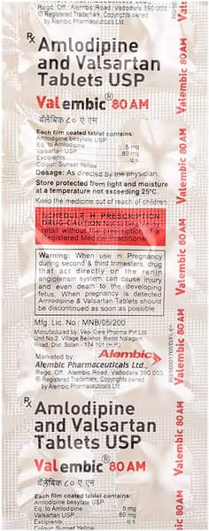 Valembic Am 80mg Strip Of 10 Tablets