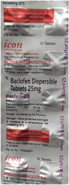Bacfen 25mg Strip Of 10 Tablets