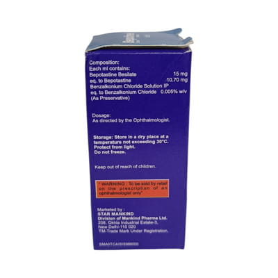 Bepofree Bottle Of 5ml Eye Drops