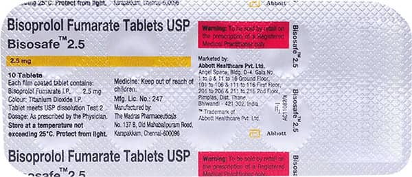 Bisosafe 2.5mg Strip Of 10 Tablets