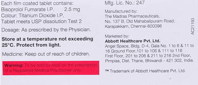 Bisosafe 2.5mg Strip Of 10 Tablets