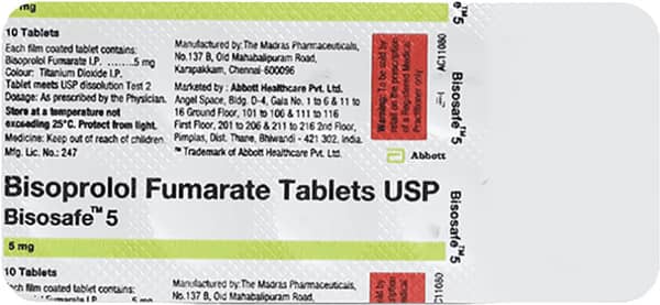 Bisosafe 5mg Strip Of 10 Tablets