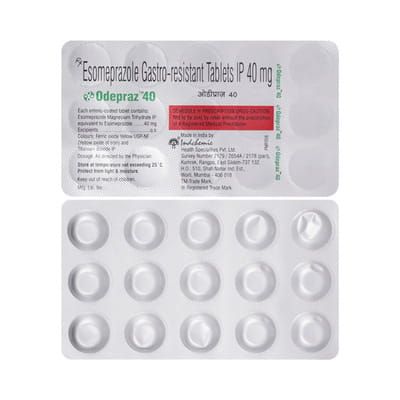 Odepraz 40mg Strip Of 15 Tablets
