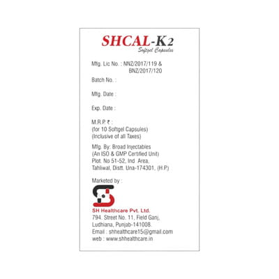Shcal K2 Strip Of 10 Capsules