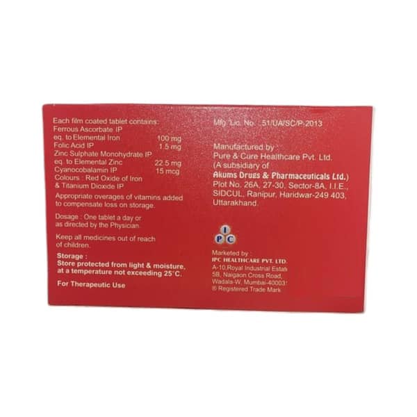 Ferocure Xt 1.5/15mg Strip Of 10 Tablets