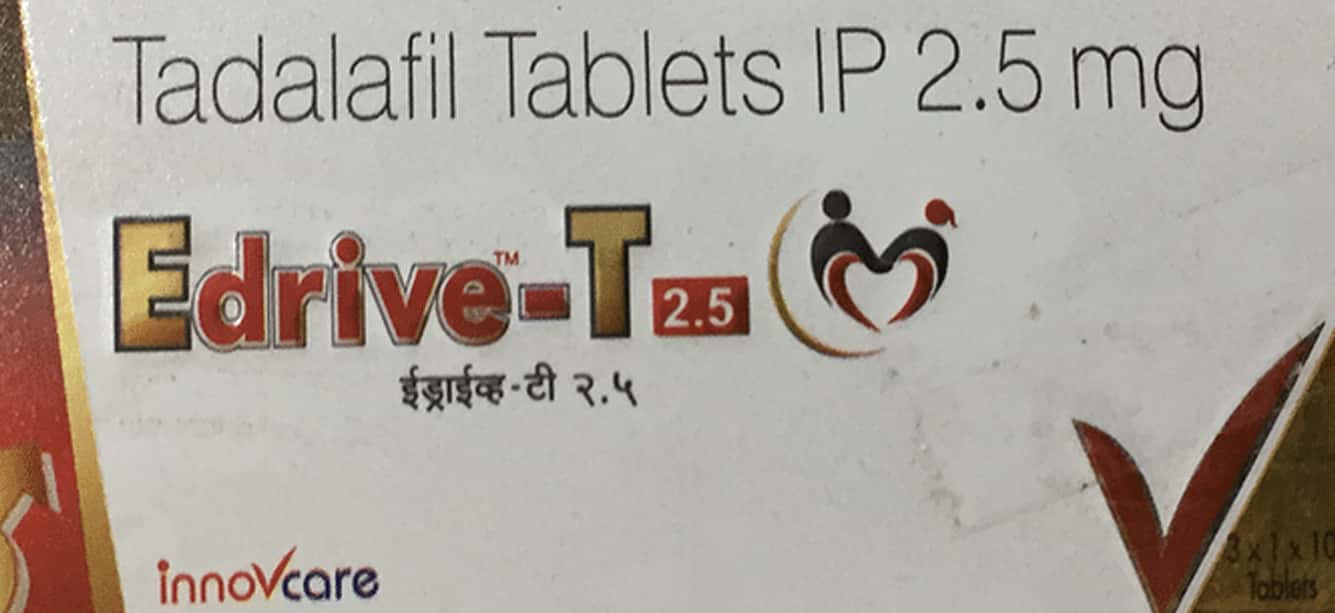 Edrive Powder Edrive 2.5 MG Tablet (10): Uses, Side Effects, Price & Dosage | PharmEasy