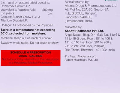 Valance 250mg Strip Of 15 Tablets