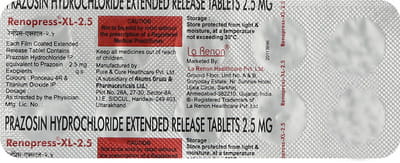 Renopress Xl 2.5mg Strip Of 10 Tablets