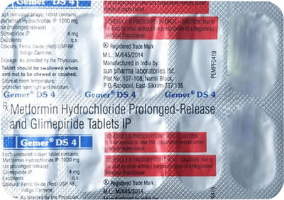 Gemer Ds 4mg Strip Of 10 Tablets