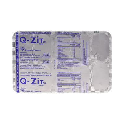 Q Zit 50 Strip Of 10 Tablets