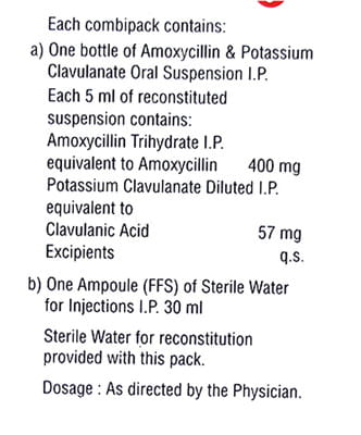 Miliclav Forte Orange Flavour Bottle Of 30ml Dry Syrup