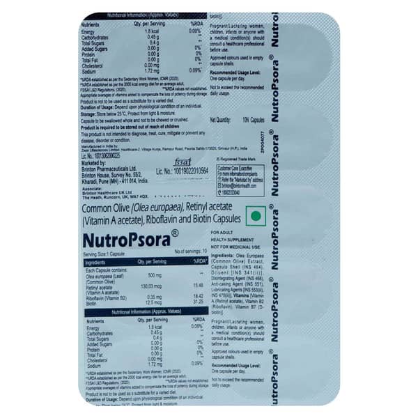 Nutropsora Strip Of 10 Capsules