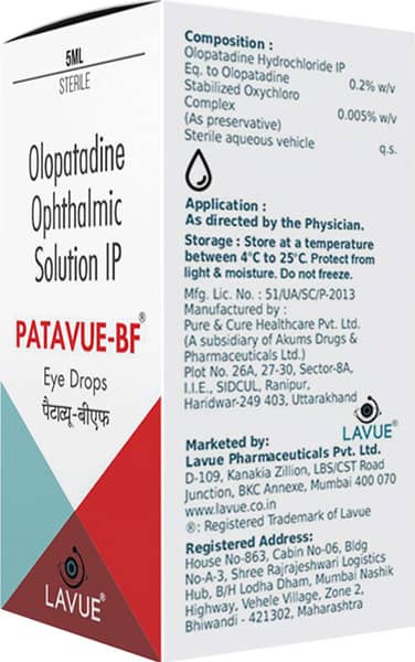 Patavue Bf Bottle Of 5ml Eys Drops