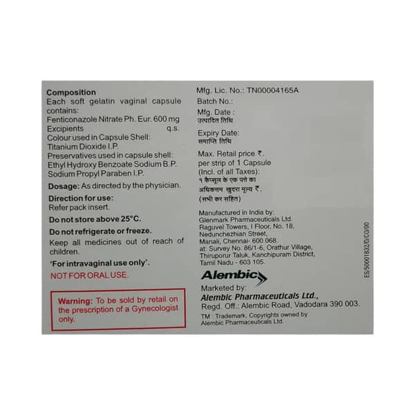 Mifenti 600mg Strip Of 1 Vaginal Capsule