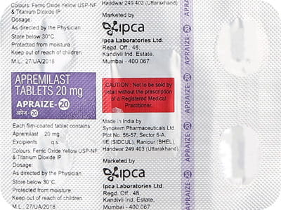 Apraize 20mg Strip Of 4 Tablets
