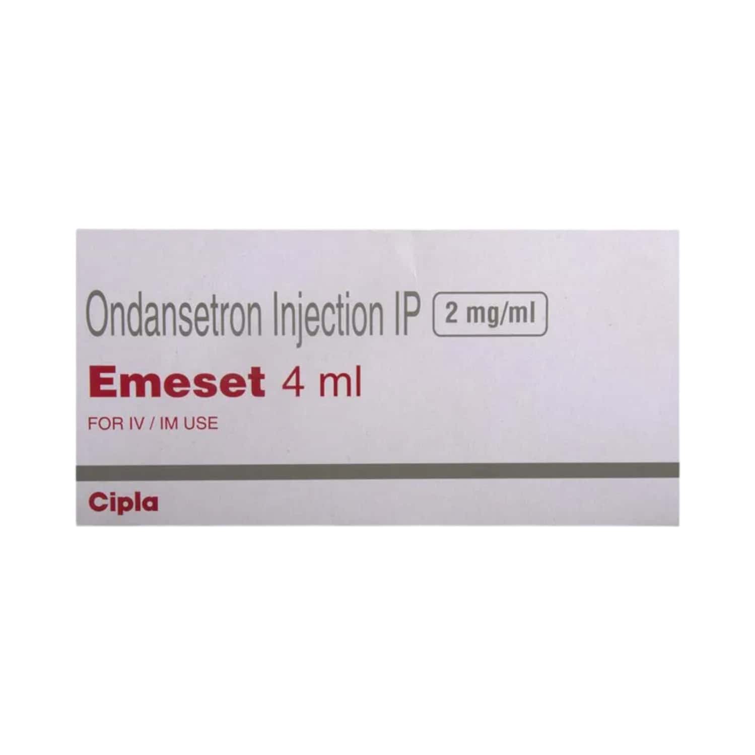 Omiset Inj Emeset 4ml Injection: Uses, Side Effects, Price, Dosage & More Info ...