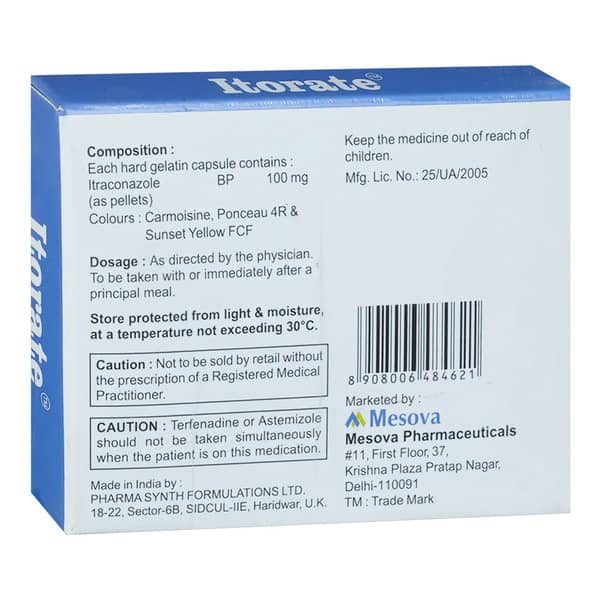 Itorate 100Mg Strip Of 10 Capsules