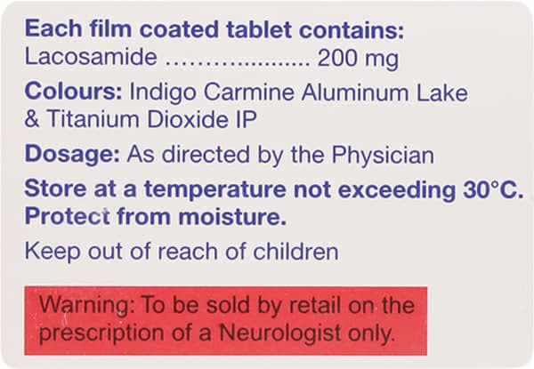 Lacopsy 200mg Strip Of 10 Tablets
